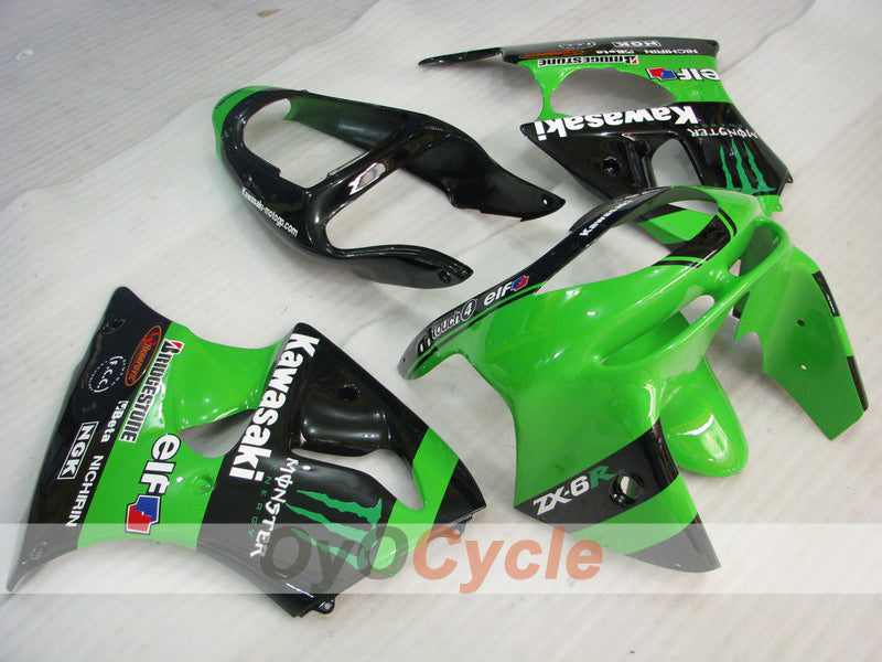 Verkleidungssatz für 98-99 NINJA ZX-6R - Grün, Schwarz - Monster #OYO87903001 Hauptbild