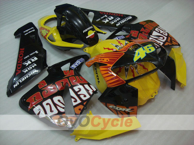 Verkleidungssatz für Einspritzung für CBR600RR 05-06 - Gelb, Schwarz - MICHELIN, RK, Rossi #OYO87900341