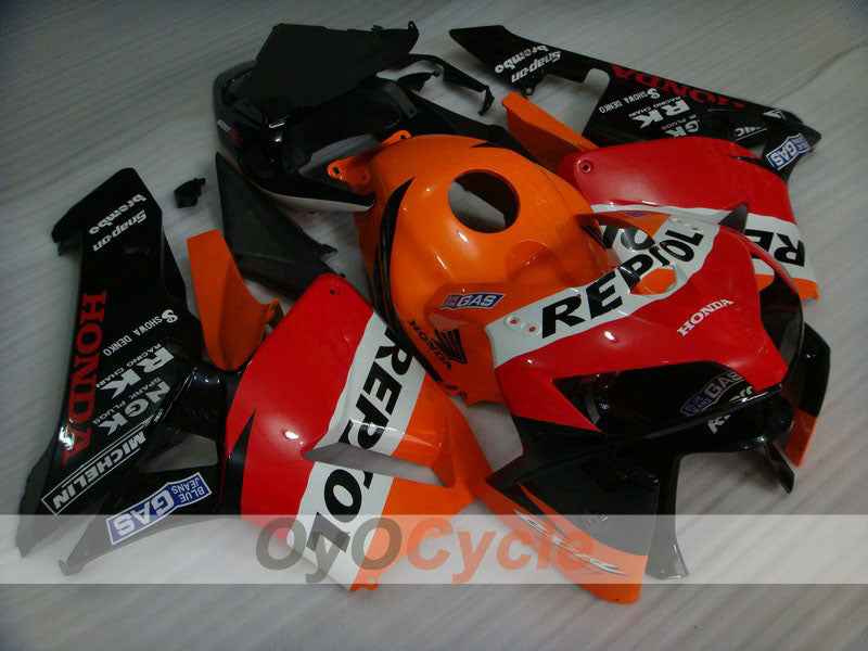 Verkleidungssatz für Einspritzung für CBR600RR 05-06 - Orange, Schwarz - MICHELIN, RK, Repsol #OYO87900338 Hauptbild