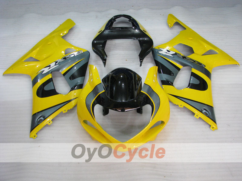 Verkleidungssatz für Einspritzmodelle 01-03 GSX R600 - Gelb, Schwarz - Werksstil #OYO87905093