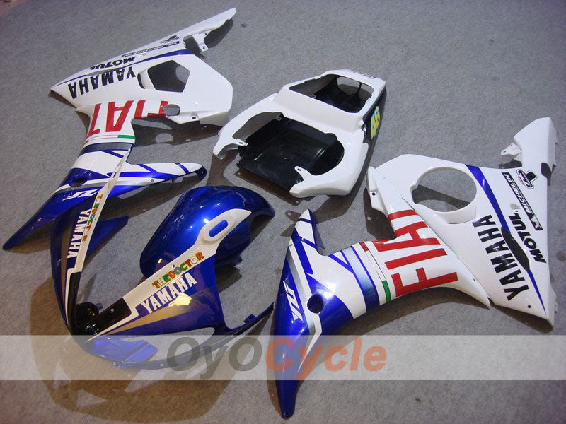 Einspritz-Verkleidungssatz für 05 YZF-R6 - Blau, Weiß - FIAT, MOTUL #OYO87902645 Hauptbild