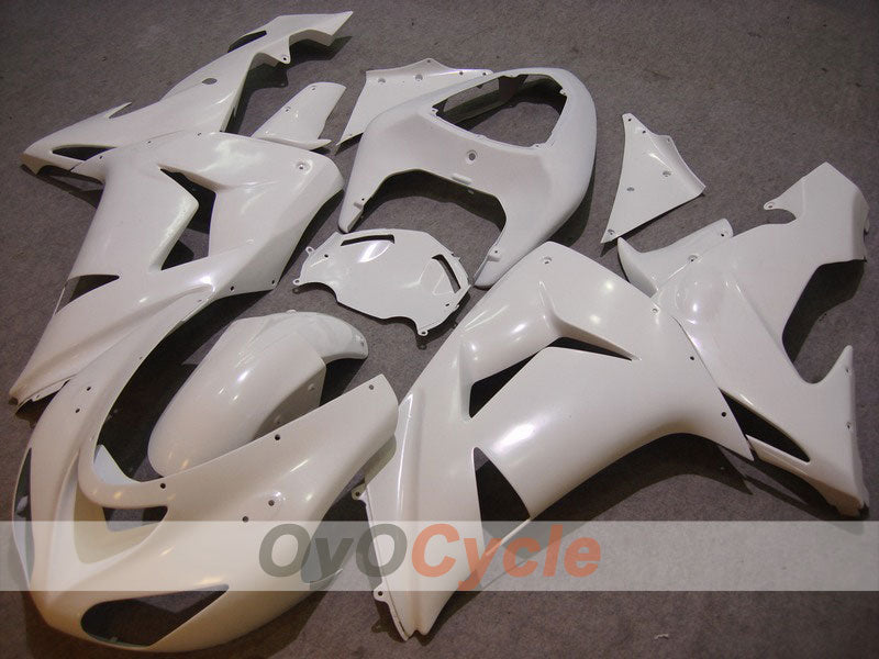 Verkleidungssatz für 06-07 NINJA ZX-10R - Weiß - Werksdesign #OYO87901567 Hauptbild