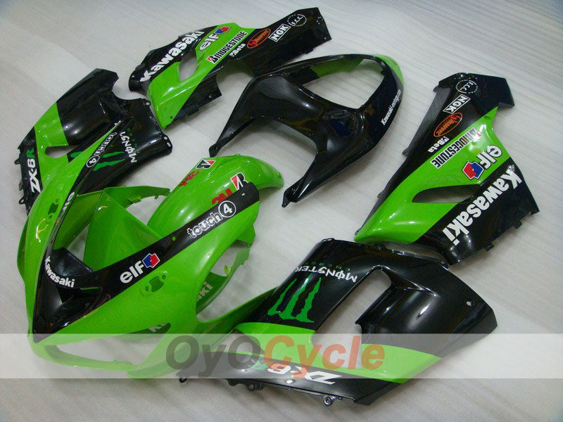 Verkleidungssatz für Einspritzmodelle 05-06 NINJA ZX-6R - Grün, Schwarz - Monster #OYO87901877 Hauptbild