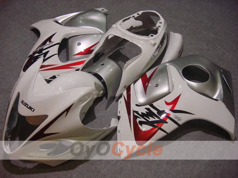 Einspritz-Verkleidungssatz für 08-20 GSXR1300 Hayabusa - Weiß, Silber - Werksstil #OYO87902663 Hauptbild