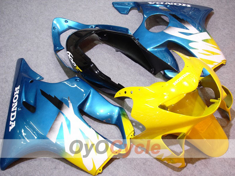 Verkleidungssatz für Einspritzmodelle 99-00 CBR600F4 - Gelb, Blau - Werksstil #OYO87900118