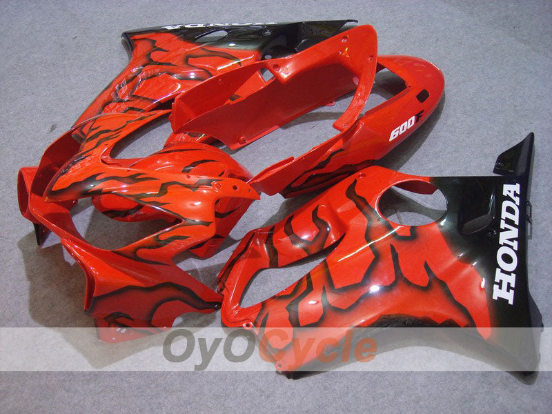 Verkleidungssatz für Einspritzmodelle 04-07 CBR600F4i - Rot, Schwarz - Flamme #OYO87900199 Hauptbild