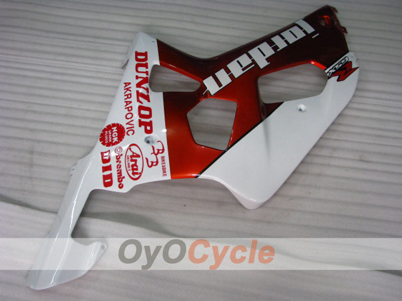 Verkleidungssatz für Einspritzmodelle 01-03 GSX R600 - Rot, Weiß - MOTUL #OYO87905090