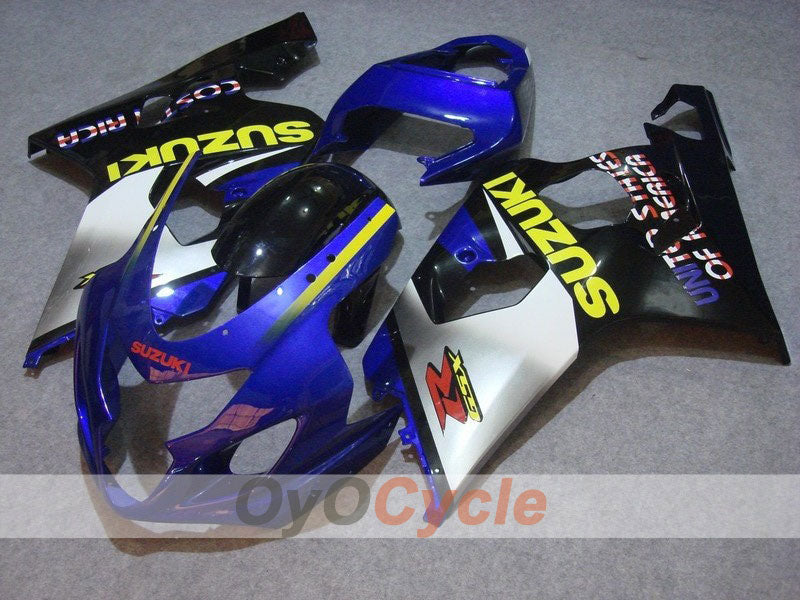 Verkleidungssatz für Einspritzermodelle 04-05 GSXR600 - Blau, Schwarz - Werksstil #OYO87901360