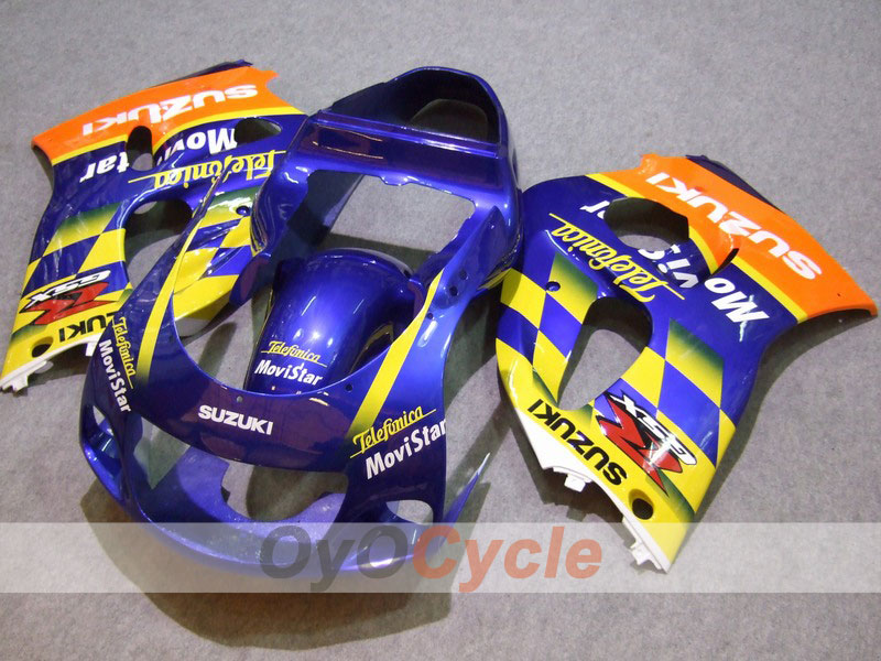 Verkleidungssatz für Suzuki GSXR600 97-00 - Gelb, Blau - Movistar #OYO87902980 Hauptbild
