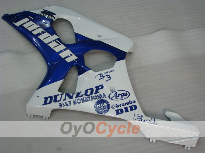 Einspritzverkleidungssatz für GSX R1000 00-02 - Blau, Weiß - DUNLOP #OYO87905218