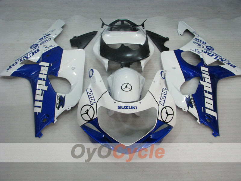Einspritzverkleidungssatz für GSX R1000 00-02 - Blau, Weiß - DUNLOP #OYO87905218