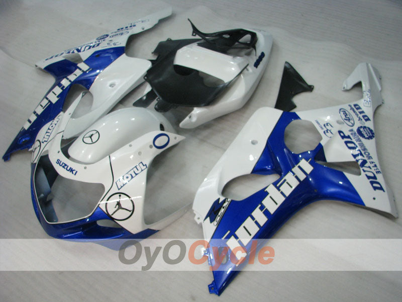 Einspritz-Verkleidungssatz für GSX R600, Baujahre 01-03 - Blau, Weiß - DUNLOP, Jordan #OYO87905117 Hauptbild