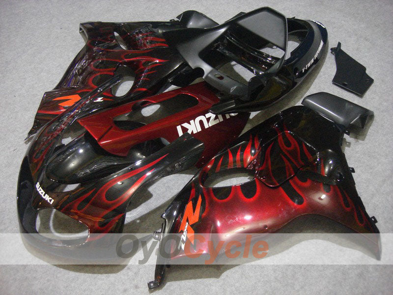 Verkleidungssatz für Einspritzmodelle 98-03 TL1000R - Rot, Schwarz - Flamme #OYO87903280