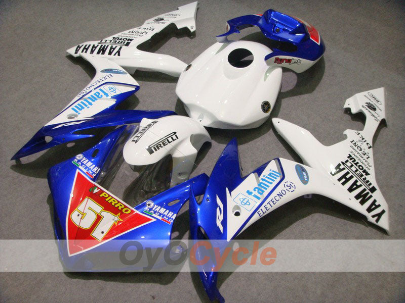 Verkleidungssatz für Einspritzmodelle, YZF-R1 04-06 - Blau, Weiß - Werksstil, MOTUL #OYO87900847 Hauptbild