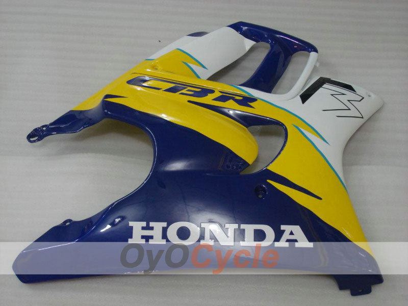 Verkleidungssatz für Einspritzmodelle der CBR600F3, 97-98 - Gelb, Blau - Werksstil #OYO87900095