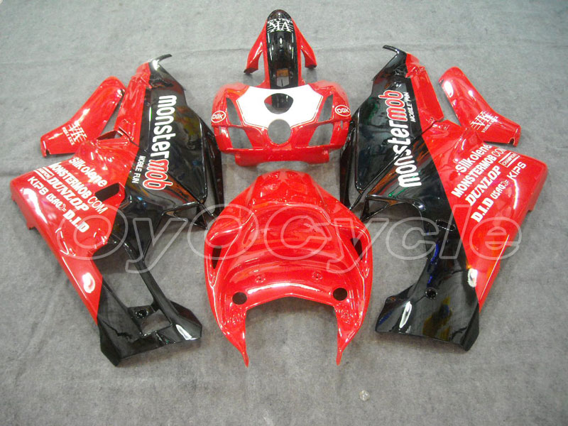 Einspritzverkleidungssatz für Ducati 749, Baujahr 03-04 - Rot, Schwarz - Monstermob #OYO87902134