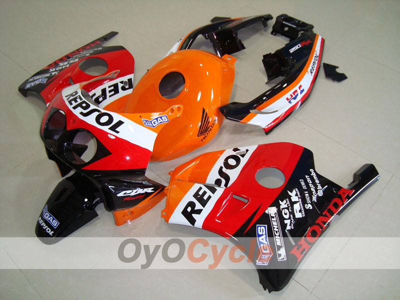 Verkleidungssatz mit Einspritzung für CBR250RR 90-94 - Rot, Orange - Repsol #OYO87902970 Hauptbild