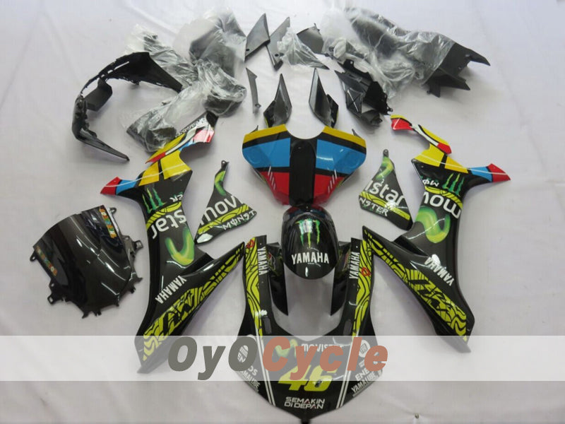 Verkleidungssatz im Spritzgussverfahren für YZF-R1 15-19 - Gelb, Schwarz - Movistar #OYO87914632 Hauptbild