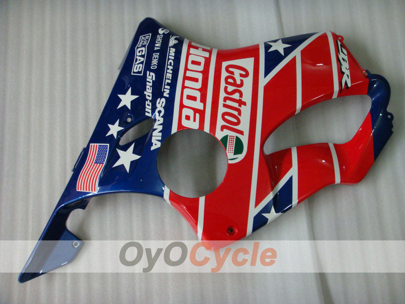 Einspritz-Verkleidungssatz für 01-03 CBR600F4i - Rot, Blau - Castrol, MICHELIN #OYO87900144
