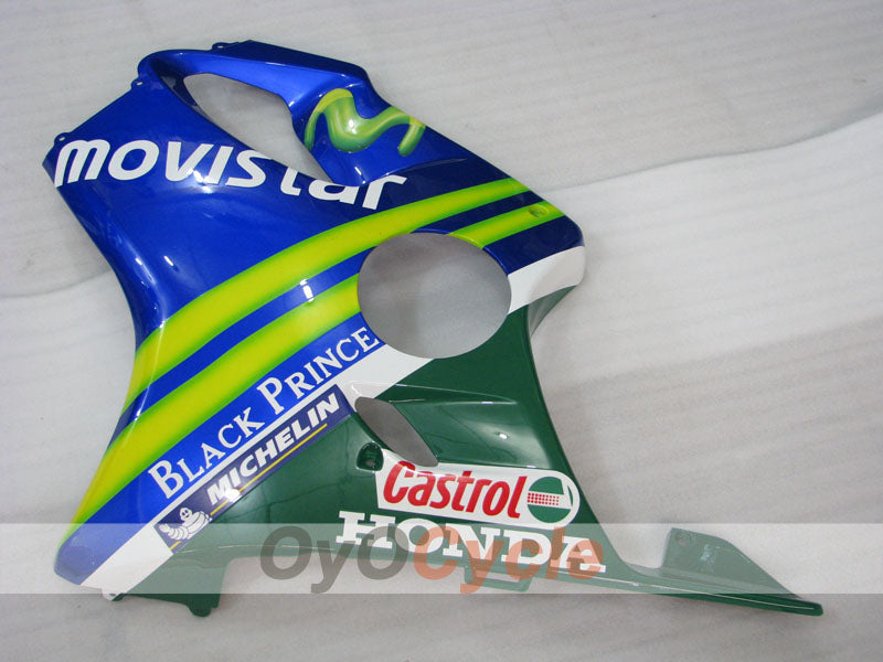 Einspritzverkleidungssatz für 01-03 CBR600F4i - Gelb, Blau - Castrol #OYO87900162