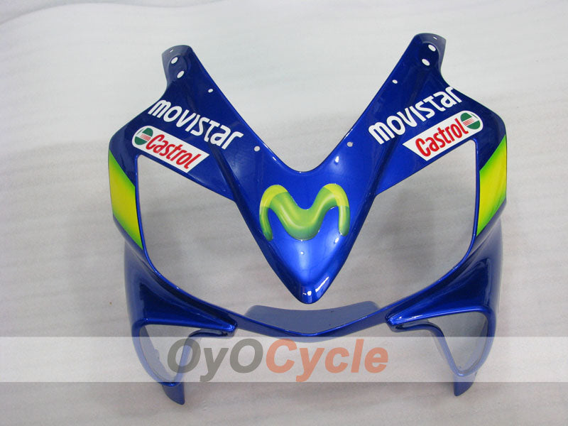 Einspritzverkleidungssatz für 01-03 CBR600F4i - Gelb, Blau - Castrol #OYO87900162