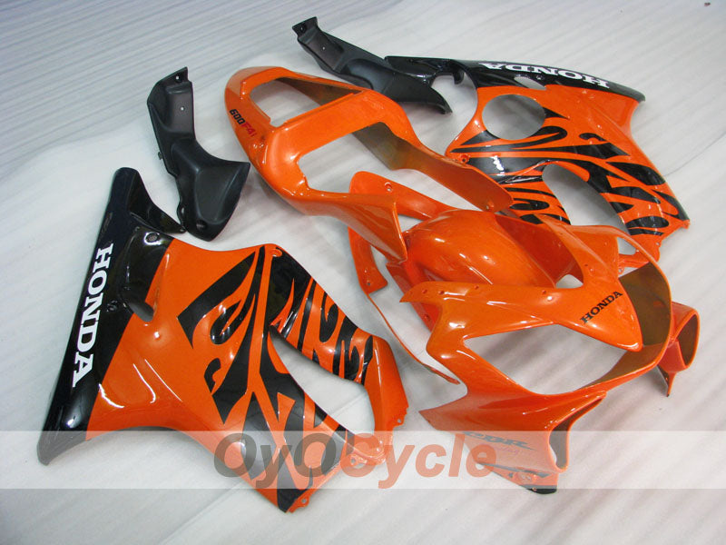 Verkleidungssatz für Einspritzmodelle 01-03 CBR600F4i - Orange, Schwarz - Werksstil #OYO87900167