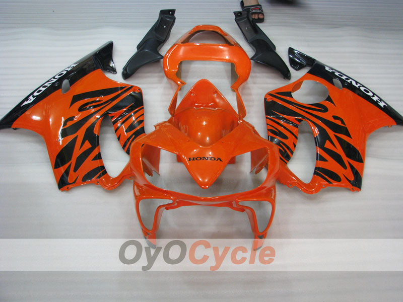 Verkleidungssatz für Einspritzmodelle 01-03 CBR600F4i - Orange, Schwarz - Werksstil #OYO87900167