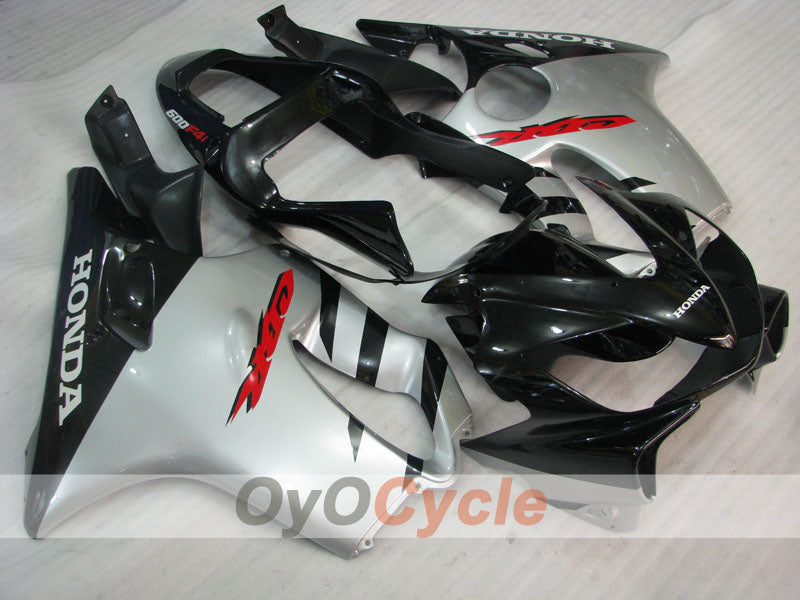 Verkleidungssatz für Einspritzmodelle 01-03 CBR600F4i - Schwarz, Silber - Werksstil #OYO87900171