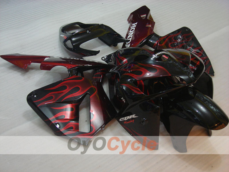 Verkleidungssatz für Einspritzer für CBR600RR 05-06 - Rot, Schwarz - Flammenmuster #OYO87900247 Hauptbild