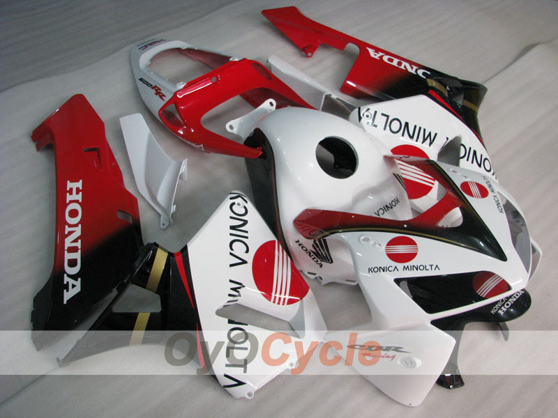 Verkleidungssatz für Einspritzermodelle 05-06 CBR600RR - Rot, Weiß - Konica Minolta #OYO87900257 Hauptbild