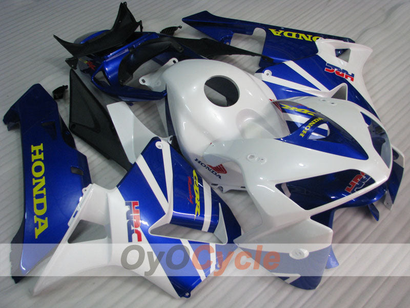 Einspritzverkleidungssatz für CBR600RR 05-06 - Blau, Weiß - Werksstil #OYO87900312