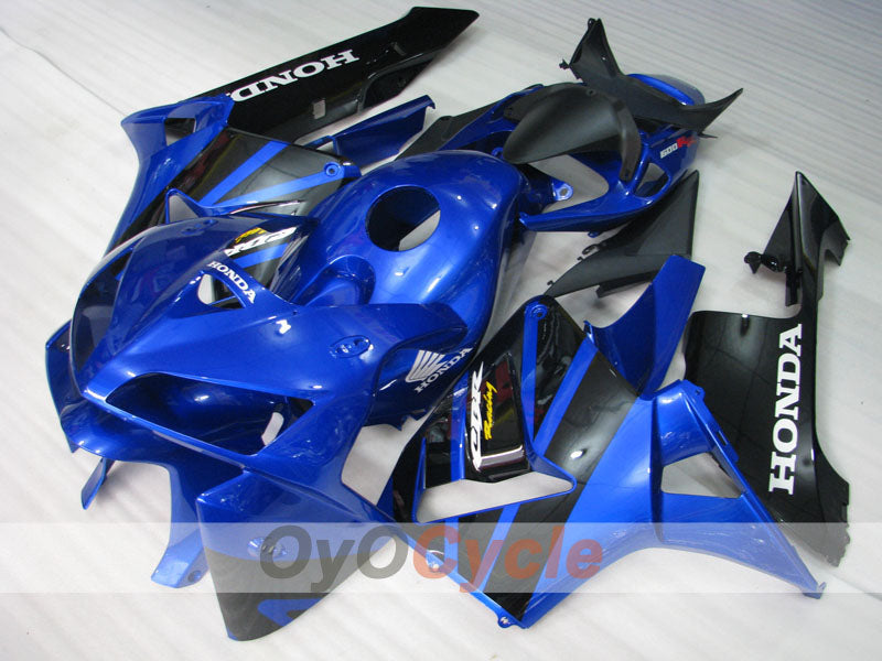 Einspritzverkleidungssatz für CBR600RR 05-06 - Blau, Schwarz - Werksstil #OYO87900313