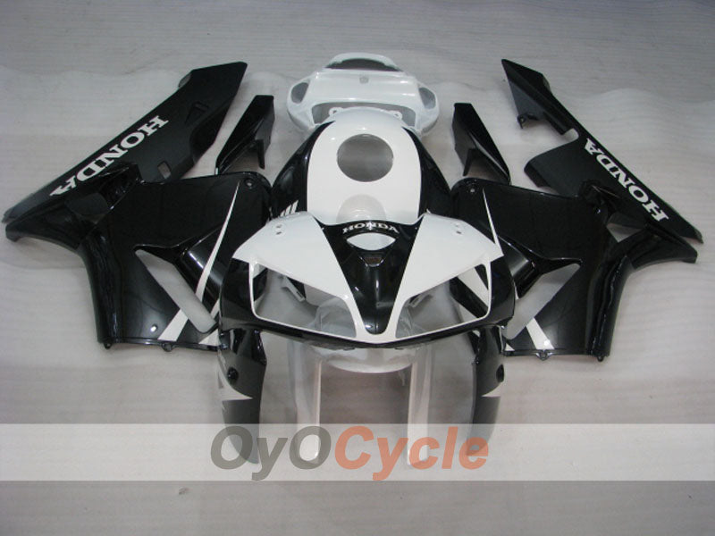 Verkleidungssatz für 05-06 CBR600RR - Weiß, Schwarz - Werksstil #OYO87900320