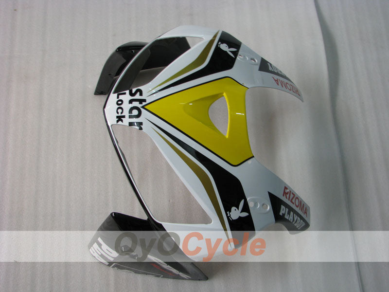 Verkleidungssatz für 05-06 CBR600RR - Weiß, Schwarz - PlayBoy #OYO87900323