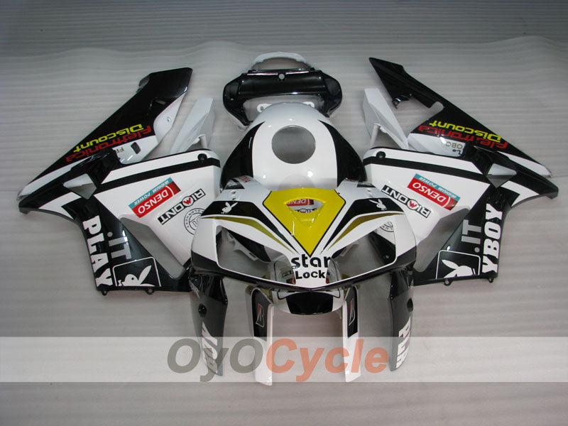 Verkleidungssatz für 05-06 CBR600RR - Weiß, Schwarz - PlayBoy #OYO87900323 Zweitbild