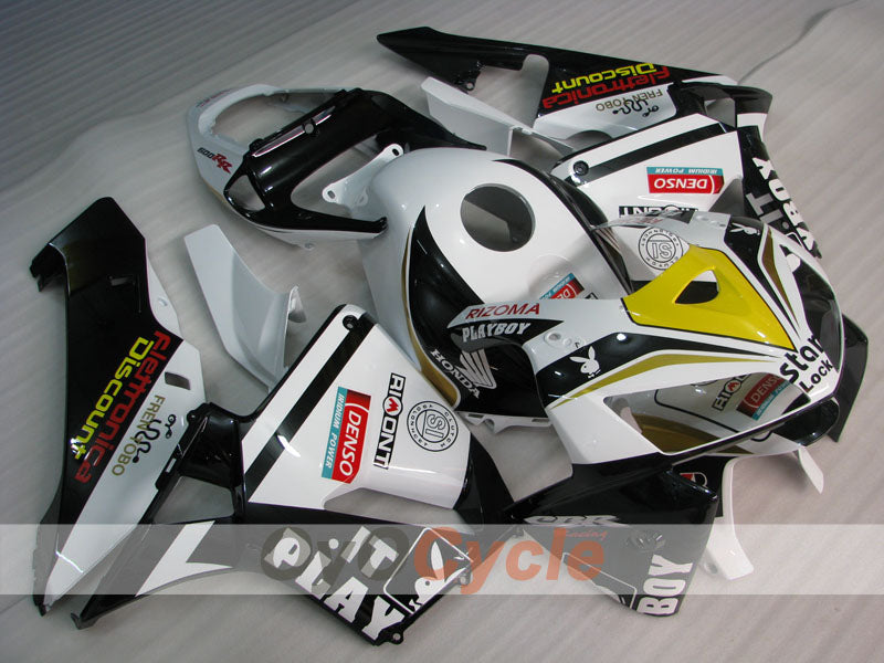 Verkleidungssatz für 05-06 CBR600RR - Weiß, Schwarz - PlayBoy #OYO87900323 Hauptbild