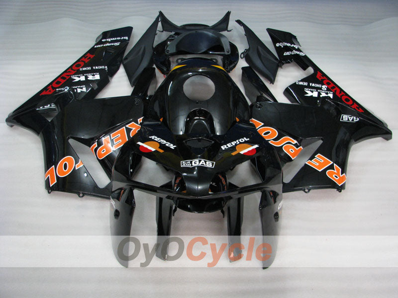 Verkleidungssatz für Einspritzung für CBR600RR 05-06 - Schwarz - RK, Repsol #OYO87900332 Zweitbild