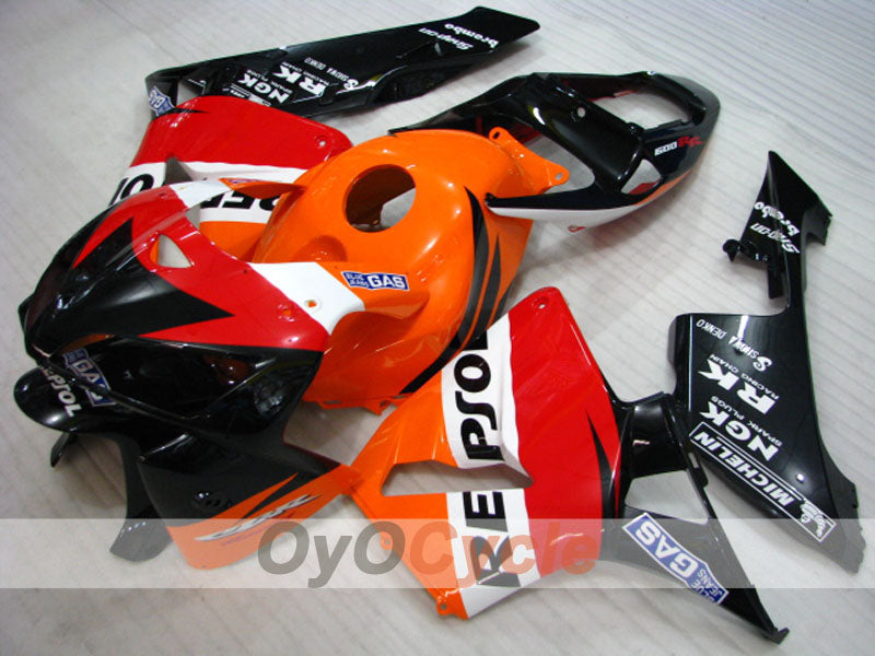 Verkleidungssatz für Einspritzung für CBR600RR 05-06 - Orange, Schwarz - Repsol #OYO87900339 Zweitbild