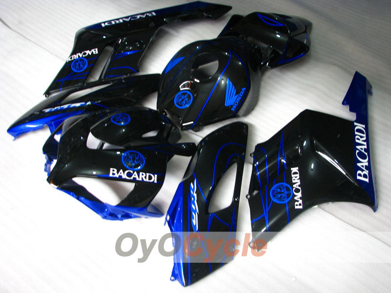 Einspritz-Verkleidungskit für CBR1000RR 04-05 - Blau, Schwarz - BACARDI #OYO87900464