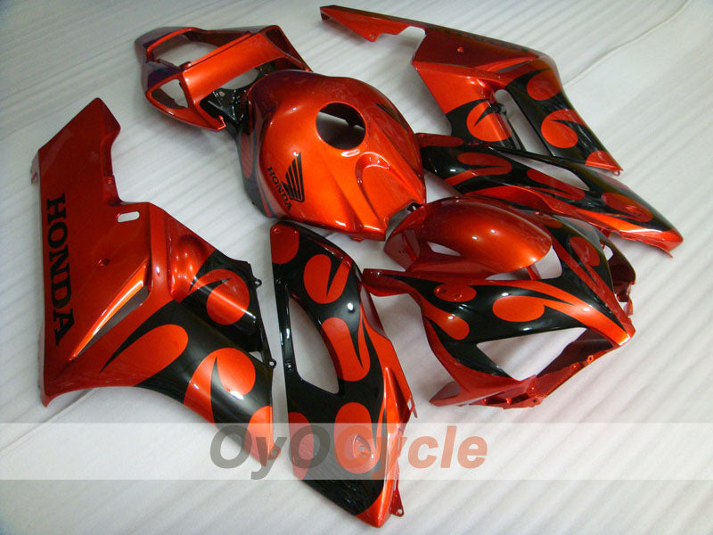 Einspritzverkleidungssatz für CBR1000RR 04-05 - Orange, Schwarz - Flame #OYO87900490 Hauptbild