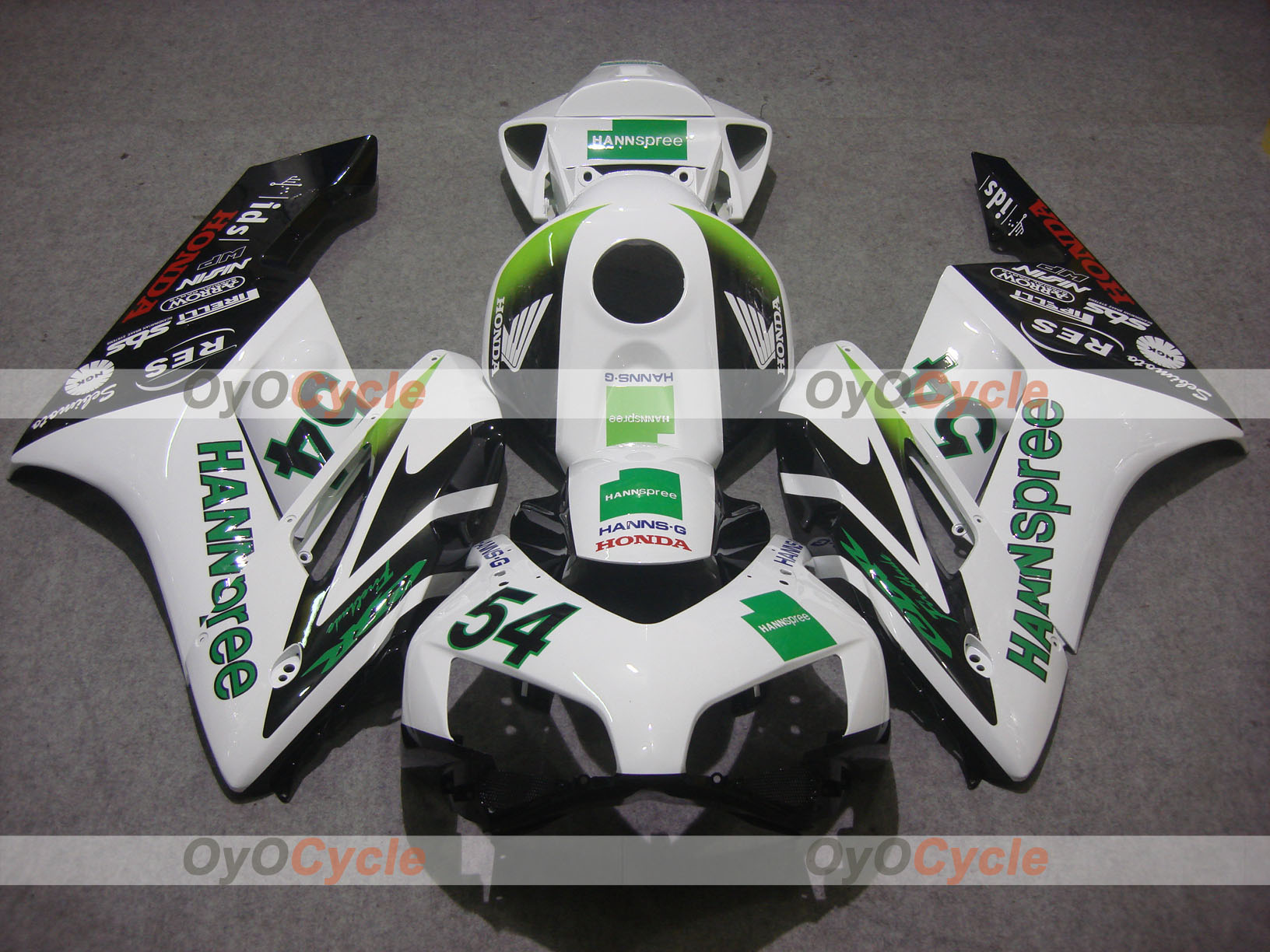 Einspritzverkleidungssatz für CBR1000RR 04-05 - Weiß, Schwarz - HANN Spree #OYO87900495 Zweitbild