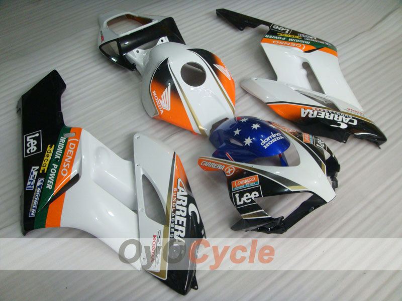 Einspritzverkleidungssatz für CBR1000RR 04-05 - Weiß, Schwarz - CARRERA, Lee #OYO87900505 Hauptbild