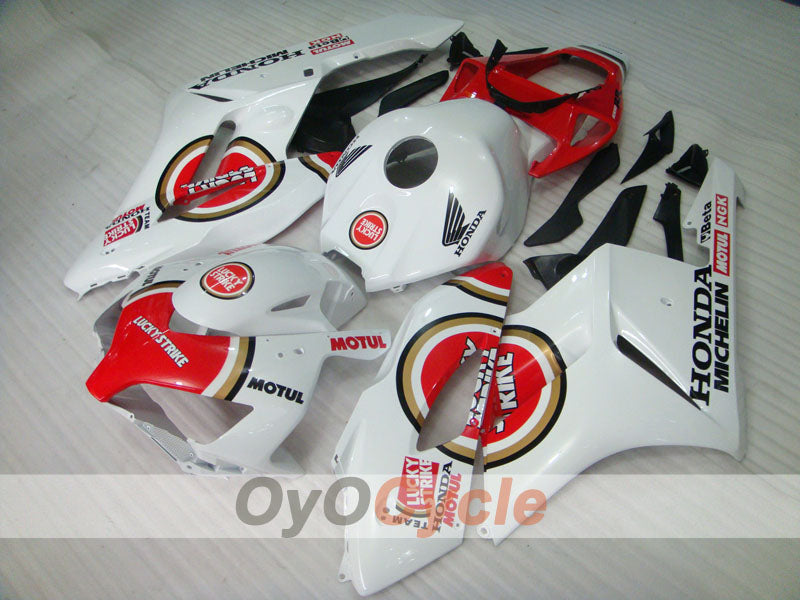 Einspritzverkleidungsset für 04-05 CBR1000RR - Rot, Weiß - Lucky Strike #OYO87900507