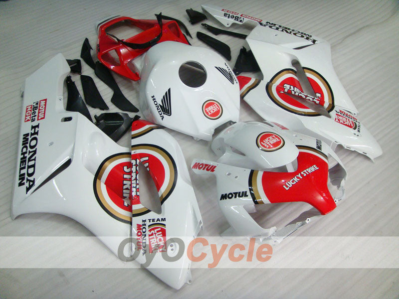 Einspritzverkleidungsset für 04-05 CBR1000RR - Rot, Weiß - Lucky Strike #OYO87900507