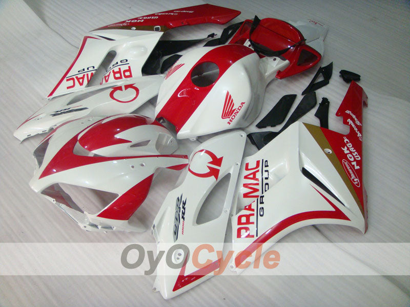 Einspritzverkleidungssatz für CBR1000RR 04-05 - Rot, Weiß - PRAMAC #OYO87900526