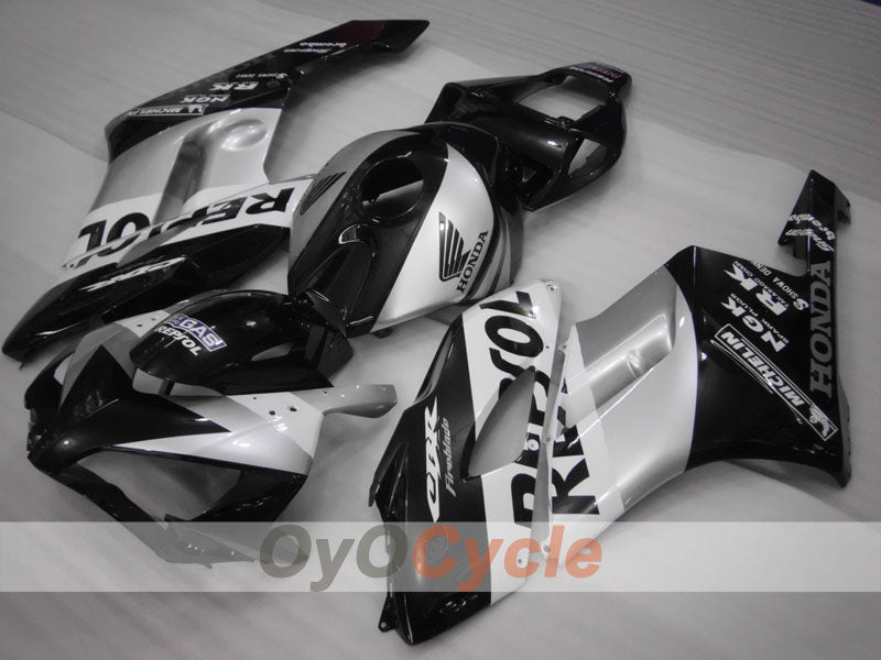Einspritzverkleidungssatz für CBR1000RR 04-05 - Schwarz, Silber - Repsol #OYO87900532