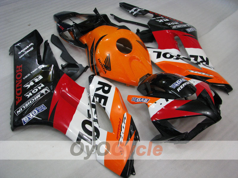Einspritzverkleidungssatz für 04-05 CBR1000RR - Orange, Schwarz - Repsol #OYO87900533 Hauptbild