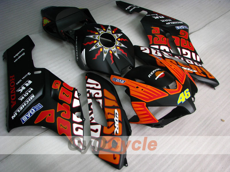 Einspritzverkleidungssatz für 04-05 CBR1000RR - Orange, Schwarz, Matt - Rossi #OYO87900543 Hauptbild