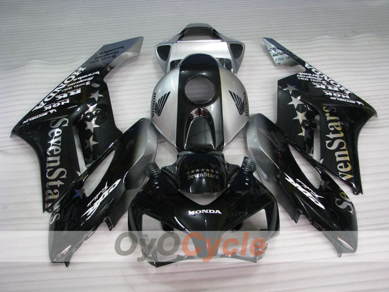 Verkleidungssatz für 04-05 CBR1000RR - Schwarz, Silber - SevenStars #OYO87900546