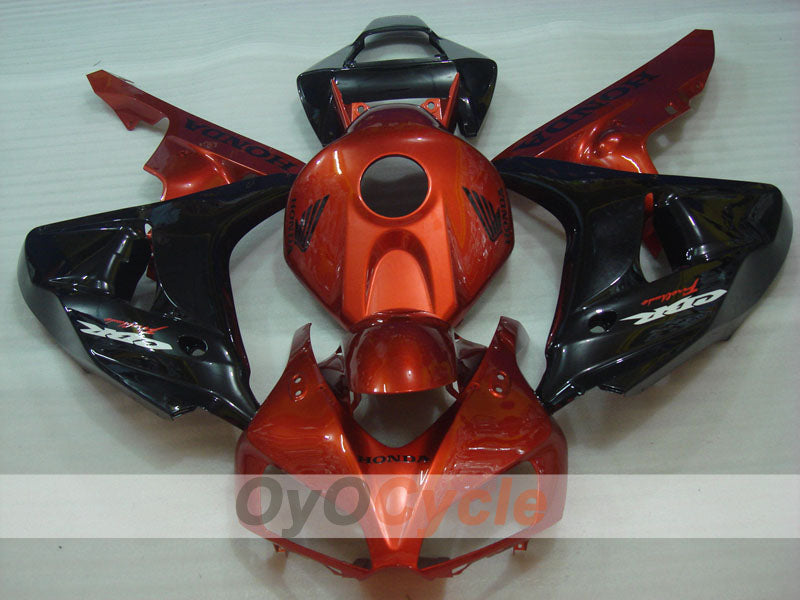 Einspritz-Verkleidungssatz für CBR1000RR 06-07 - Orange, Schwarz - Fireblade #OYO87900565
